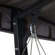 Balansoar gradina, 3 locuri, gri, 200x115x168 cm, perne captusite, max 270 kg