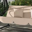Balansoar gradina, 3 locuri, maro deschis, 200x120x164 cm, functie pat, max 340 kg, Tripoli