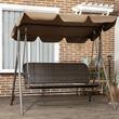 Balansoar gradina, 3 locuri, maro si negru, 167x112x153 cm, ratan sintetic, max 240 kg