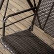 Balansoar gradina, 3 locuri, maro si negru, 167x112x153 cm, ratan sintetic, max 240 kg