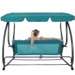 Balansoar gradina, 3 locuri, turcoaz, 190x125x163, functie pat, Venezia