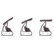 Balansoar gradina, 4 locuri, maro, 220x120x162 cm, functie pat, Linda
