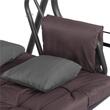 Balansoar gradina, Springos, 3 locuri, cu plasa insecte, gri si maro, 226x126x192 cm, functie pat, perne, max 260 kg, Diana