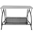 Balansoar gradina, Springos, 3 locuri, gri, 230x136x190 cm, functie pat, max 330 kg, Joko