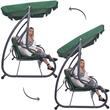 Balansoar gradina, Springos, 3 locuri, verde, 210x126x200 cm, functie pat, max 280 kg, Venetia