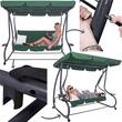Balansoar gradina, Springos, 3 locuri, verde, 210x126x200 cm, functie pat, max 280 kg, Venetia