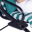 Balansoar gradina, Springos, 4 locuri, turcoaz, alb, 230x130x162 cm, functie pat, max 300 kg