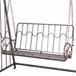 Balansoar gradina, metalic, cu arcada, pergola, 2 locuri, bronz antic, 162x90x205 cm, Don
