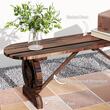 Banca de gradina, structura lemn, maro, 120x29x39 cm, Ilinca