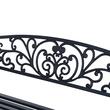 Banca de gradina, structura metalica, negru, 127x60x85 cm, Bethany