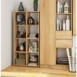 Biblioteca, placa laminata, 8 rafturi, stejar, 70.5x33x144 cm, Quad