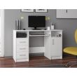 Birou, placa laminata, 3 sertare, 5 rafturi, alb, 124x52x74 cm, Ana