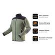 Bluza polar de lucru Camo, 300 g/mp, verde, marimea XL/54, NEO - caracteristici
