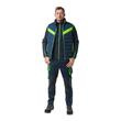 Bluza polar de lucru Premium, intarituri Cordura, 300 g/mp, bleumarin, marimea M/50, NEO, purtata cu pantaloni de lucru