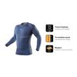 Bluza termica Coolmax, albastru, marimea S/M, NEO