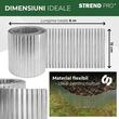 Bordura gazon din metal, argintiu, 6 m x 150 mm, Strend Pro