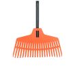 Grebla pentru frunze, gradina, coada metal, portocaliu, 21 dinti, 40x166 cm, Richmann Exclusive