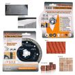Discuri diamantate turbo, subtiri, placi ceramice, taiere umeda si uscata, set 10 buc, 115 mm/22.23 mm, Richmann Exclusive