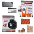 Discuri diamantate turbo, subtiri, ceramica, taiere umeda si uscata, set 10 buc, 125 mm/22.23 mm, Richmann Exclusive