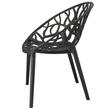 Scaun bucatarie/living, Jumi, Albero, PP, negru, 58x56x80 cm