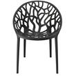 Scaun bucatarie/living, Jumi, Albero, PP, negru, 58x56x80 cm