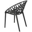 Scaun bucatarie/living, Jumi, Albero, PP, negru, 58x56x80 cm