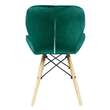 Scaune stil scandinav, velur, lemn, verde, set 4 buc, 46x50x73 cm, Velvet 
