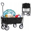 Carucior de gradina, pliabil, Chomik, negru, max 70 kg, 116x54x90 cm