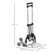 Carucior transport marfa pentru scari, trepte, 6 roti, max 70 kg, 47x47x100 cm