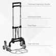 Carucior transport marfa pentru scari, trepte, 6 roti, max 70 kg, 47x47x100 cm