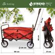 Dimensiuni Carucior pliabil pentru transport Strend Pro: 89 x 54 x 66 cm, roti 20 cm, 9.45 kg