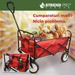 Carucior pliabil pentru transport Strend Pro la cumparaturi, cu buzunare laterale