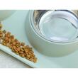 Castron, bol pentru caine, pisica, dublu, Verk Group, cu suport, inox si plastic, diferite culori, 29x19x7 cm