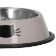 Castron, bol, pentru caine, pisica, rotund, inox, bej, 12 cm, Springos 