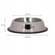 Castron, bol, pentru caine, pisica, rotund, inox, bej, 12 cm, Springos 