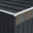 Casuta/magazie/sopron de gradina pentru depozitare unelte, cu structura baza inclusa, otel, gri, 195x122x181.5 cm