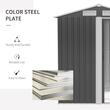 Casuta/magazie/sopron de gradina pentru depozitare unelte, cu structura baza inclusa, otel si PP, gri, 152x132x188 cm