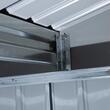 Casuta/magazie/sopron de gradina pentru depozitare unelte, cu structura baza inclusa, otel si PP, gri inchis, 213x130x185 cm