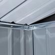 Casuta/magazie/sopron de gradina pentru depozitare unelte, cu structura baza inclusa, otel si PP, gri inchis, 213x130x185 cm
