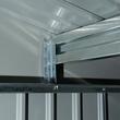 Casuta/magazie/sopron de gradina pentru depozitare unelte, cu structura baza inclusa, otel si PP, gri inchis, 277x195x192 cm