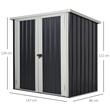 Casuta/magazie/sopron de gradina pentru depozitare unelte, otel si PP, negru, 147x86x134 cm