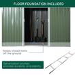 Casuta/magazie/sopron de gradina pentru depozitare unelte, otel si PP, verde, 280x130x172 cm