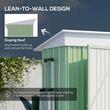 Casuta/magazie/sopron de gradina pentru depozitare unelte, otel, verde, 161x95x181 cm
