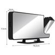 Ceas desteptator, multifunctional, 4 in 1, cu LED, oglinda, negru, 18.5x4x7.5 cm, Izoxis