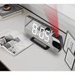 Ceas desteptator, multifunctional, 4 in 1, cu LED, oglinda, negru, 18.5x4x7.5 cm, Izoxis