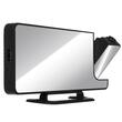 Ceas desteptator, multifunctional, 4 in 1, cu LED, oglinda, negru, 18.5x4x7.5 cm, Izoxis