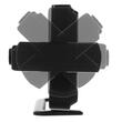 Ceas desteptator, multifunctional, 4 in 1, cu LED, oglinda, negru, 18.5x4x7.5 cm, Izoxis