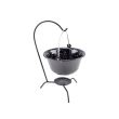 Ceaun pentru servire emailat, 0.8 L, negru perlat, Perfect Home 