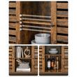 Comoda pal si otel, 8 rafturi, 2 usi, maro rustic, 100x35x81.5 cm