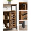 Comoda pal si otel, 8 rafturi, 2 usi, maro rustic, 100x35x81.5 cm